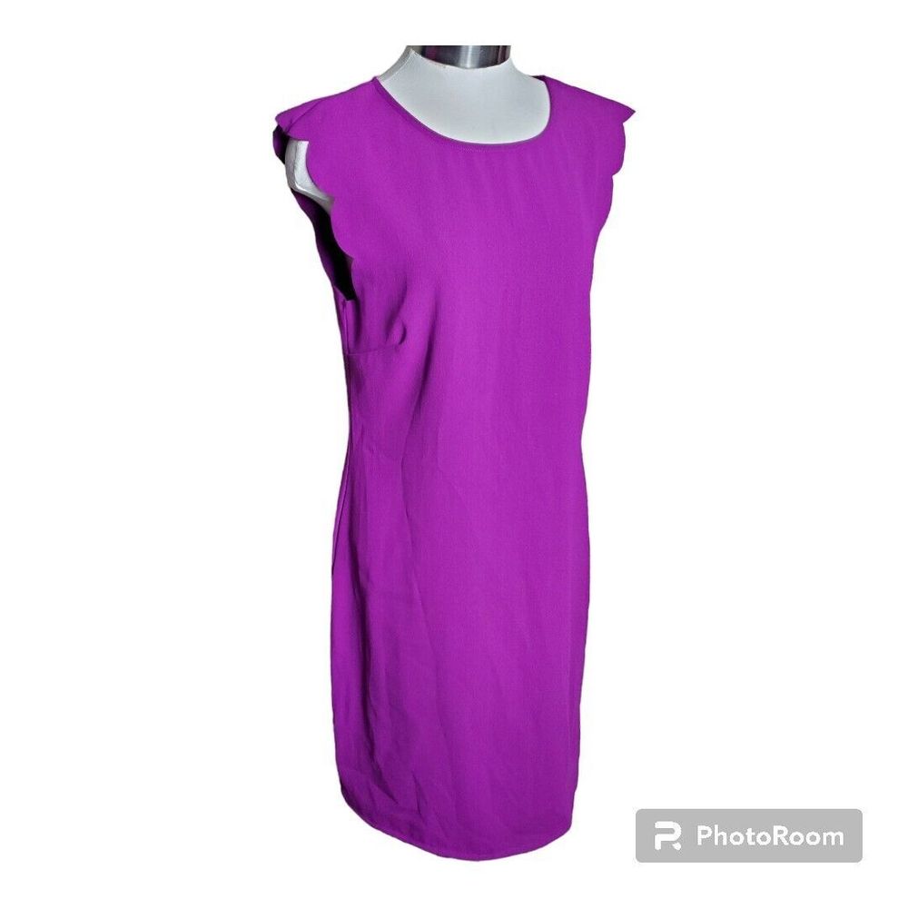 Everly Fran Scallop Edge Dark Purple Dress Size Medium NWT